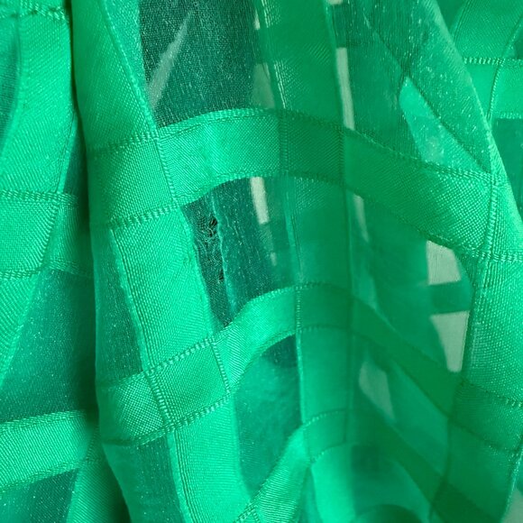 English Factory Green Gridded Dress, Size Large, Beautiful - Picture 3 of 4